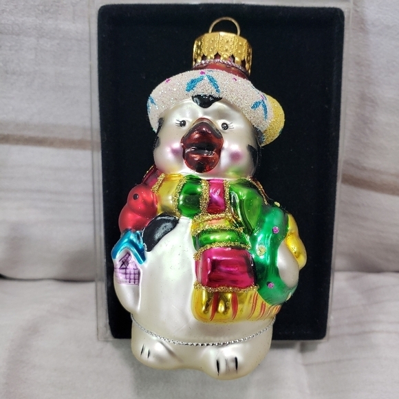 Designers Studio Handcrafted Glass Ornament Christmas Penguin 3 Inch With Box - Picture 2 of 7